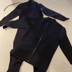 Dark Lightning Scuba Wetsuit sz 6 & Jacket Med 3mm Premium Neoprene New
